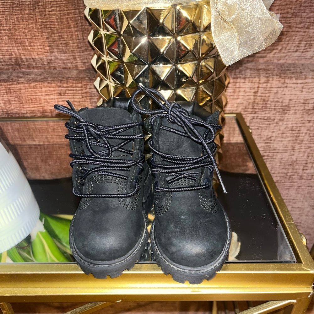 Timberland Black Lace-Up Boots